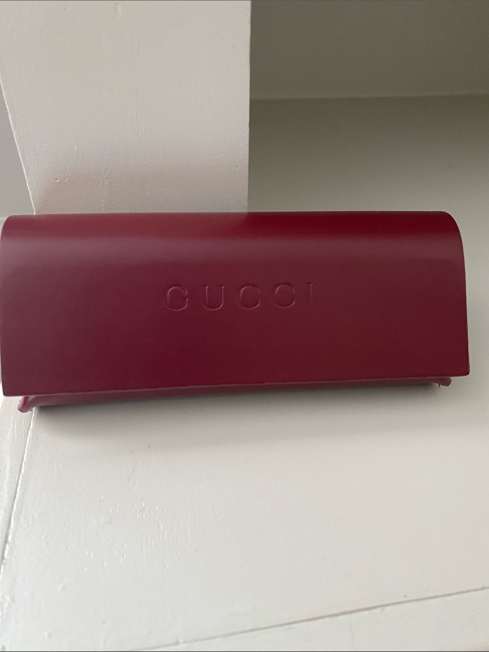 Gucci Velvet Glasses Case – Burgundy Red Replacement Sunglass Pouch